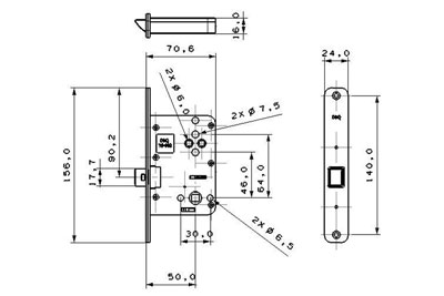 MPF1612 レバーハンドル空錠