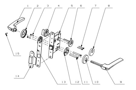 MPF1612 レバーハンドル空錠