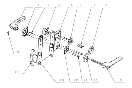 MPF1613 レバーハンドル空錠