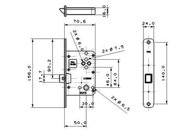 MPF1614 レバーハンドル錠